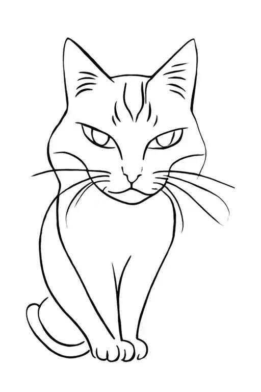 A cat of Thai breed tattoo design idea