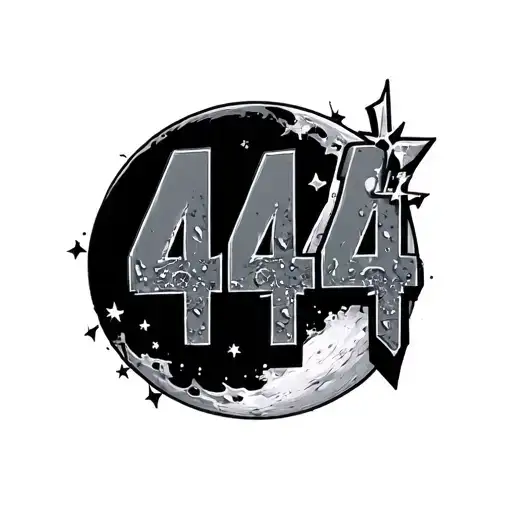 "444" car parts, moon tattoo design idea