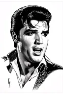 elvis presley singing tattoo design idea