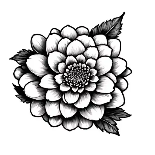 Mandala Dahlia tattoo design idea