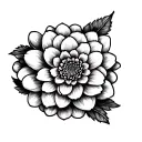 Mandala Dahlia tattoo design idea