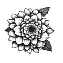 Mandala Dahlia tattoo design idea
