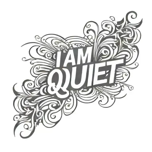 personality I am quiet tattoo design idea