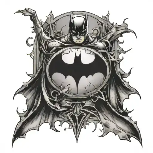 Batman symbol tattoo design idea