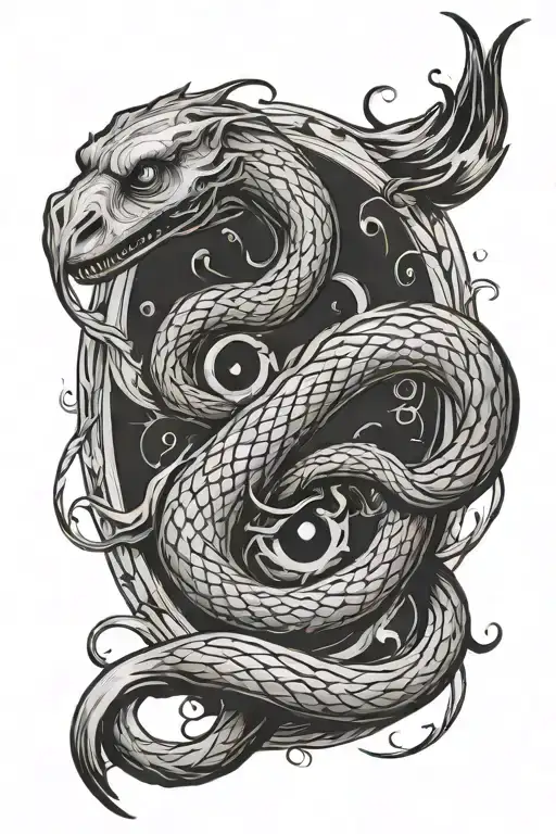 harry potter dark mark tattoo design idea