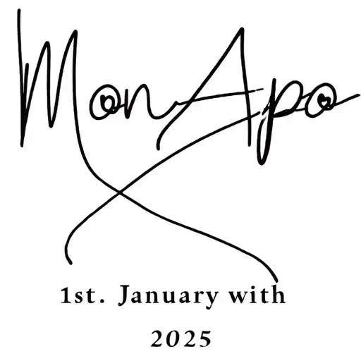 name : MonApo with date 1st January 2025 tattoo design idea