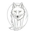 lone wolf tattoo design idea