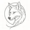 lone wolf tattoo design idea