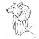 lone wolf tattoo design idea