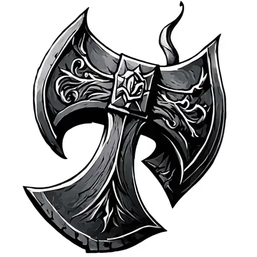 Kratos axe tattoo design idea