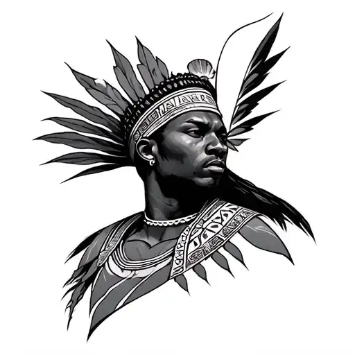 nigerian warrior markings tattoo design idea