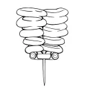 a kebab with roller quad minimalist tattoo tattoo design idea