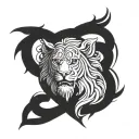 strength and discipline symbol tattoo design idea