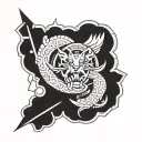 strength and discipline symbol tattoo design idea