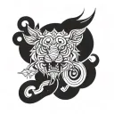 strength and discipline symbol tattoo design idea