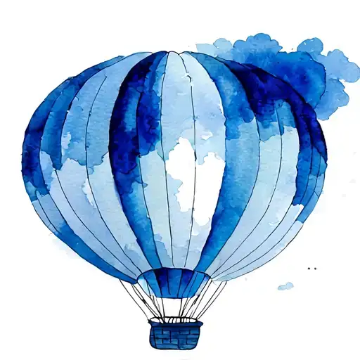 Hot Air Balloon tattoo design idea