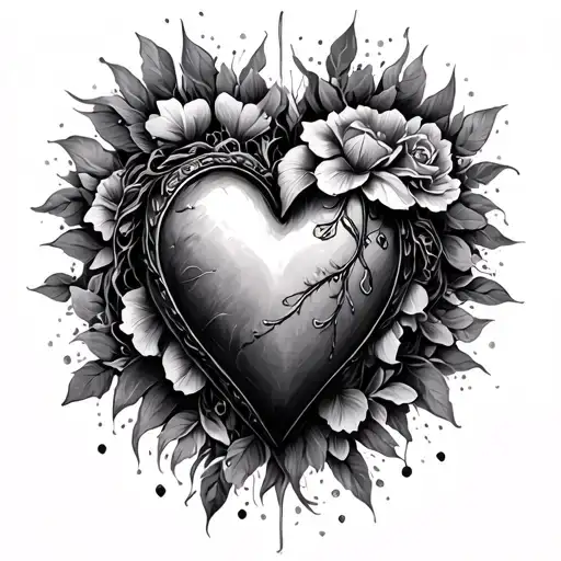 Mariana my heart symbolizing love tattoo design idea