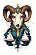 Aries and Libra constellation tattoo design idea