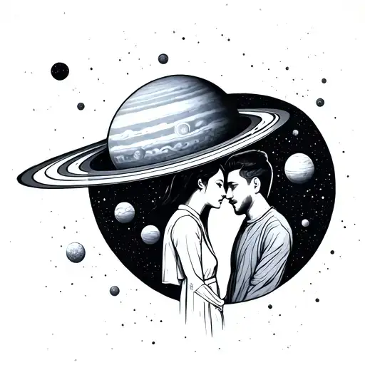 planete interstellar couple tattoo tattoo design idea