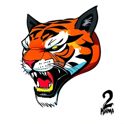Tony's Mask (raging Tiger) From The Game Named "Hotline Miami 2: Wrong number" Tattoo tattoo design idea