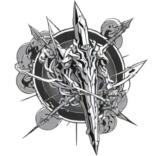 Evangelion Spear of Longinus tattoo design idea