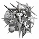 Evangelion Spear of Longinus tattoo design idea