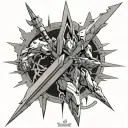 Evangelion Spear of Longinus tattoo design idea