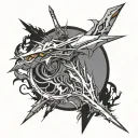 Evangelion Spear of Longinus tattoo design idea