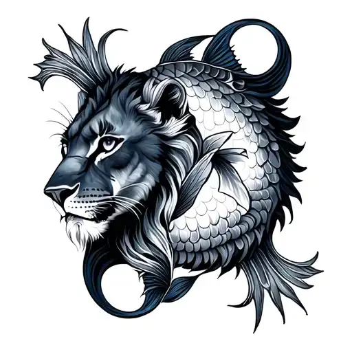 Leo And Pisces tattoo design idea