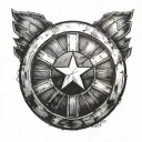 Captain America's shield tattoo design idea