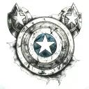 Captain America's shield tattoo design idea