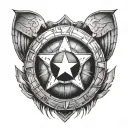 Captain America's shield tattoo design idea