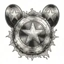 Captain America's shield tattoo design idea