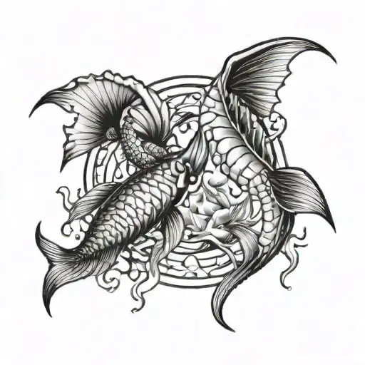 Pisces And Scorpio tattoo design idea