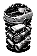 car parts tattoo design idea