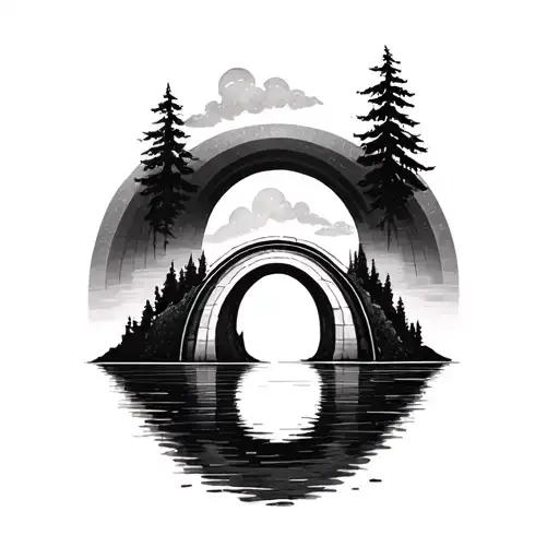 Rainbow Bridge tattoo design idea