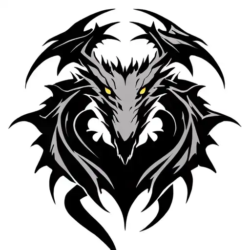 Kali Linux dragon logo tattoo design idea