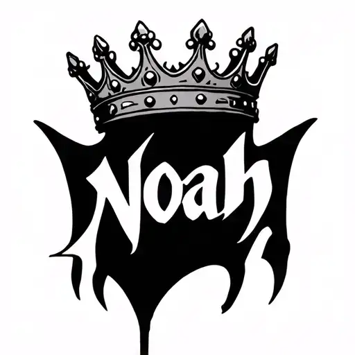 "Noah" "Noah" Prince crown tattoo design idea