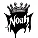 "Noah" "Noah" Prince crown tattoo design idea