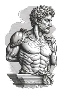 michelangelo sculpture david tattoo design idea