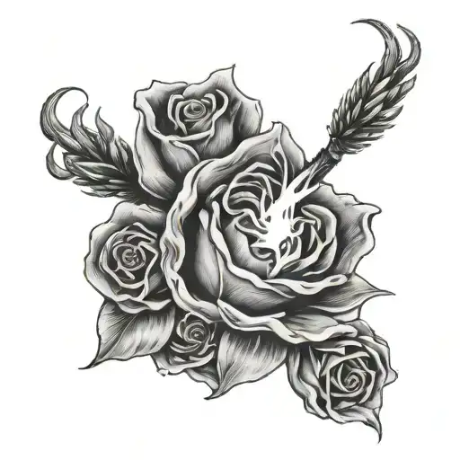 "Don't say anything, it burns a fire inside" tattoo design idea