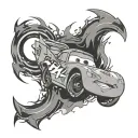 lightning mcqueen saying ka chow tattoo design idea