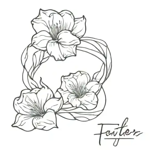 in memory of my father tattoo design idea