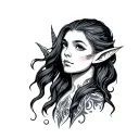 elf tattoo design idea