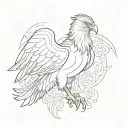 Albanian eagle tattoo design idea
