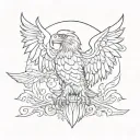 Albanian eagle tattoo design idea