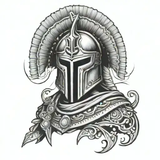 spartan and mexican tattoo design idea