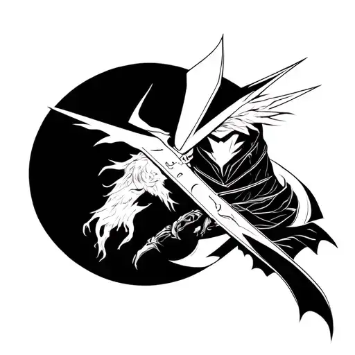 moon knight and khonshu nordic style tattoo tattoo design idea