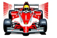 Scully Ferrari F2002 F1 car driving tattoo design idea