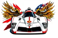 Scully Ferrari F2002 F1 car driving tattoo design idea